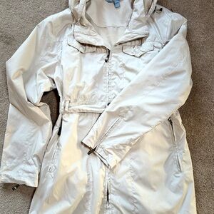 Terramar Timeless Women’s XL NWOT Off-White Packable Trench Jacket